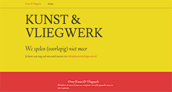 Desktop Screenshot of kunstenvliegwerk.nl